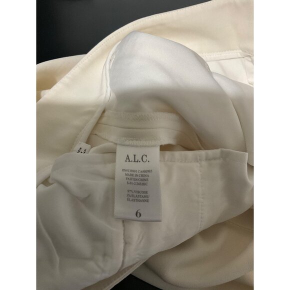 *A.L.C. Cropped Pants Ivory Wide Leg size 6 - Picture 7 of 13